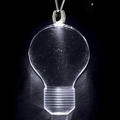 Light Up Necklace - Acrylic Light Bulb Pendant - White